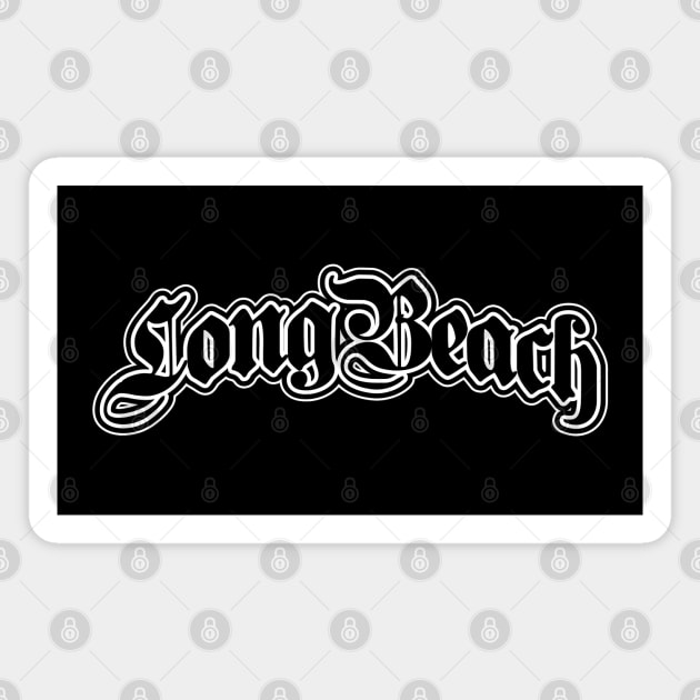 Long Beach West Coast Hip Hop Magnet by NineBlack